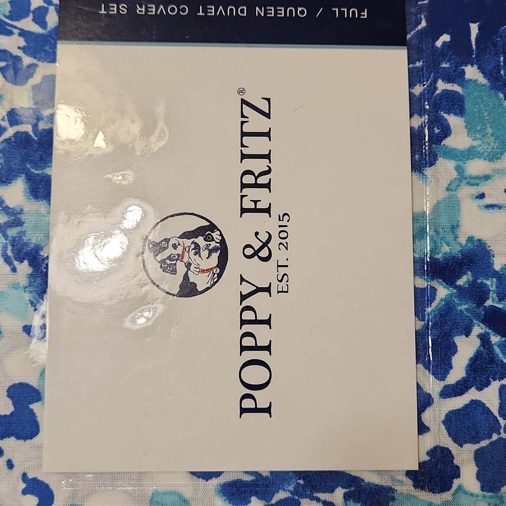 Poppy & Fritz Blue and White Paisley Duvet Cover Set 💖 100% Cotton 👑 Queen - Picture 2 of 5
